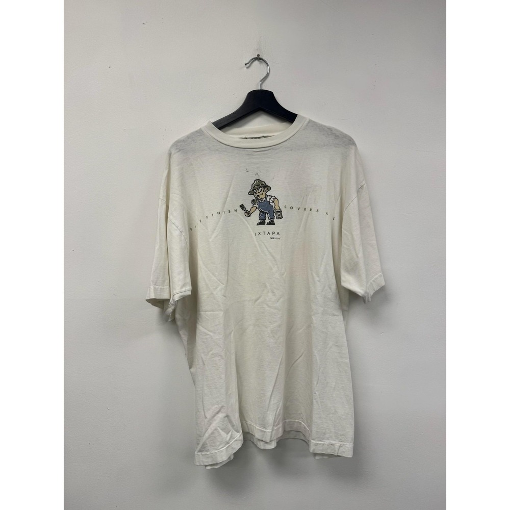 Vintage Mossimo Shirt Mens Large White Limited Edition Ixtapa Mexico Graphic 90s